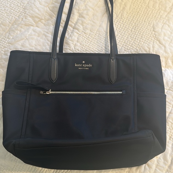 EUC kate spade Chelsea Large Nylon Tote Bag Black - Picture 5 of 15